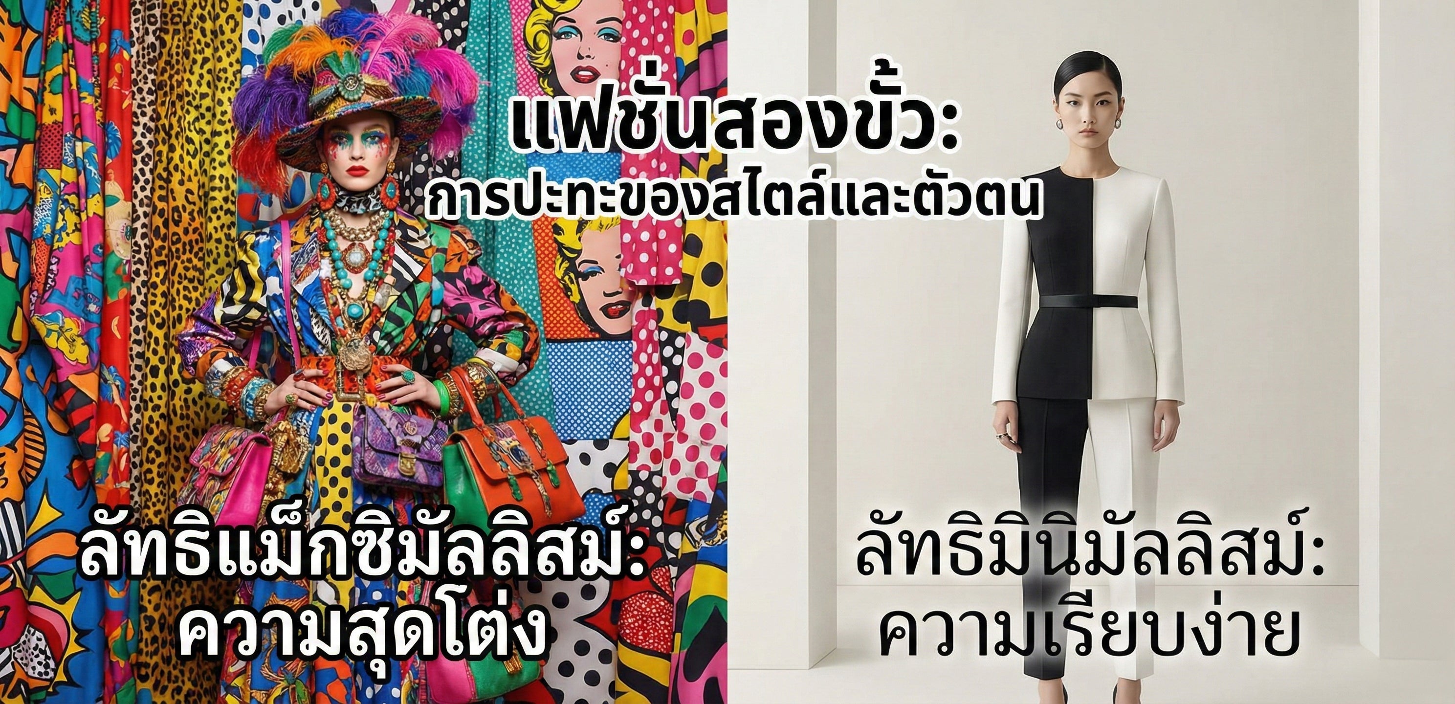 แฟชั่นสองขั้ว: ลัทธิแม็กซิมัลลิสม์ & ลัทธิมินิมัลลิสม์