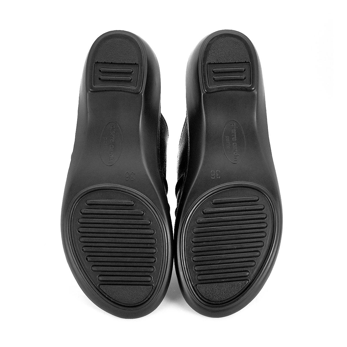 ស្បែកជើងនារី Pierre Cardin ស្បែកជើងប៉ាតា ស្បែកជើងផ្ទាត់ ទន់ស្រួលពាក់ ផលិតពីស្បែកសុទ្ធ ម៉ាក Berry Red ម៉ូឌែល 20SS230