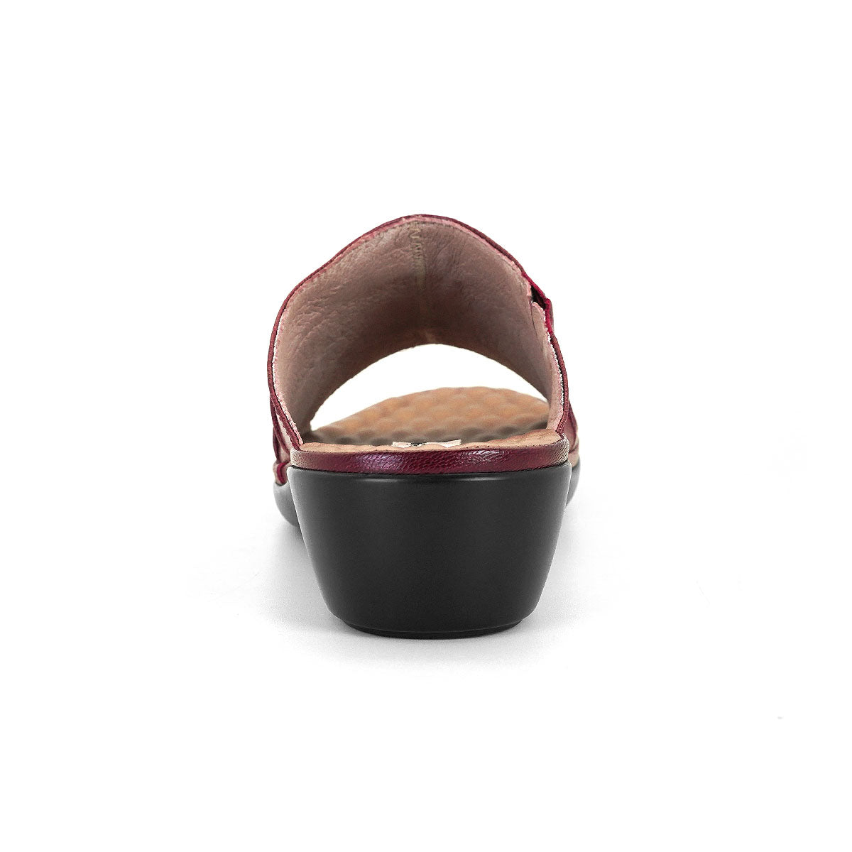 ស្បែកជើងនារី Pierre Cardin ស្បែកជើងប៉ាតា ស្បែកជើងផ្ទាត់ ទន់ស្រួលពាក់ ផលិតពីស្បែកសុទ្ធ ម៉ាក Berry Red ម៉ូឌែល 20SS230