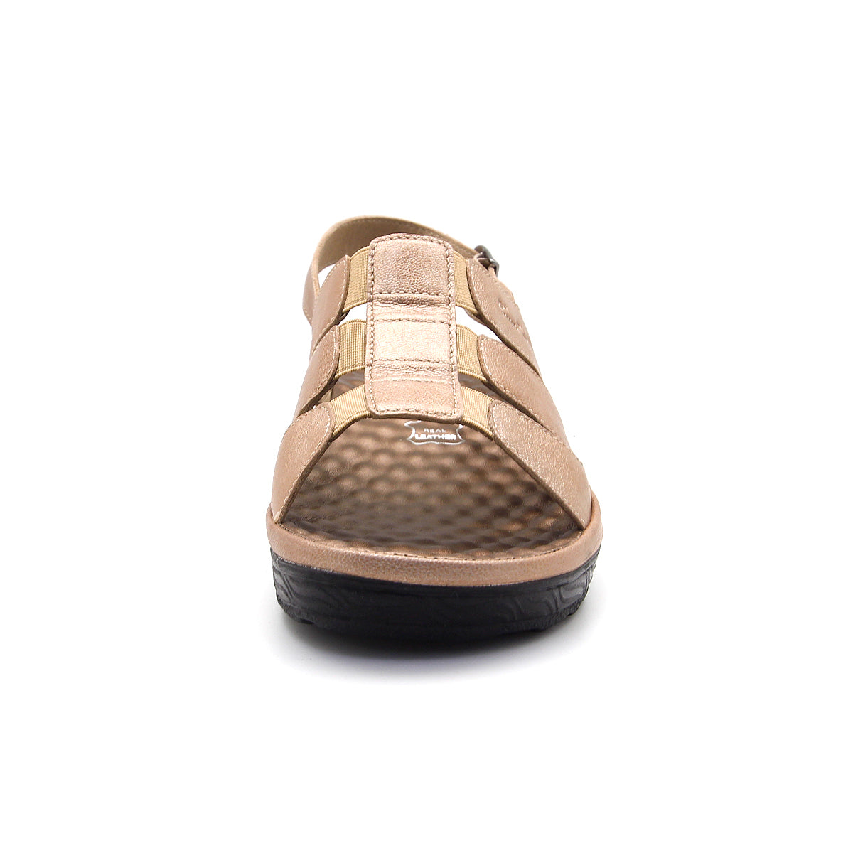 ស្បែកជើងនារី Pierre Cardin ស្បែកជើងកវែងនារី ស្បែកជើងកែងជើងរាបស្មើ ស្រួលពាក់ ផលិតពីស្បែកពិតប្រាកដ ពណ៌ Bronze Gold ទំហំ 21SS242