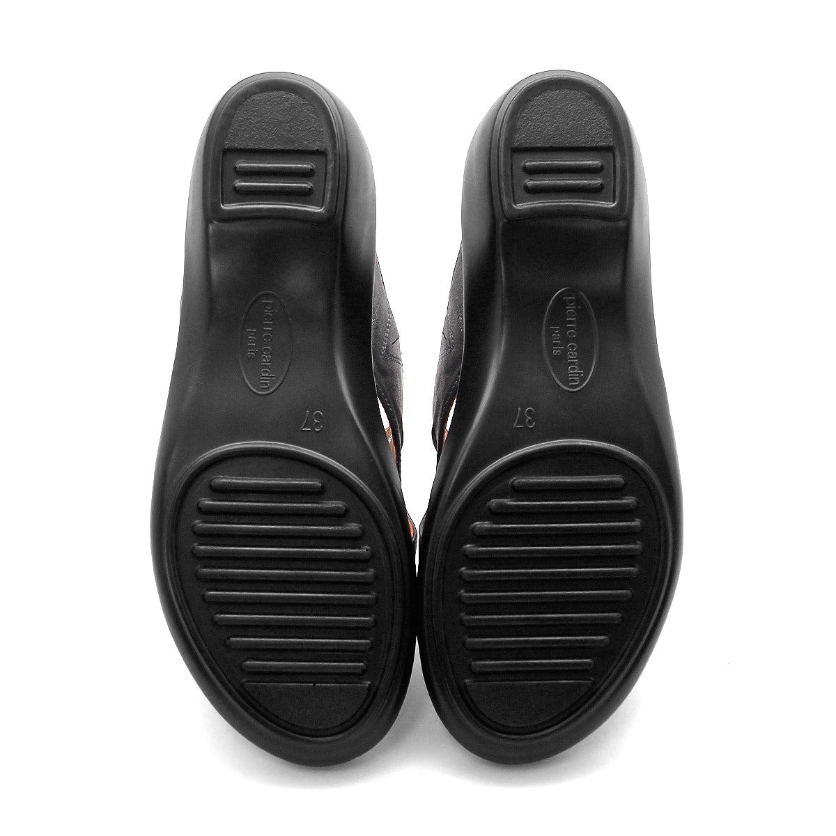 ស្បែកជើងសុខភាពនារី Pierre Cardin ទន់ស្រួលពាក់ ផលិតពីស្បែកពិតប្រាកដ ប្រផេះ ម៉ូដែល 23SS294