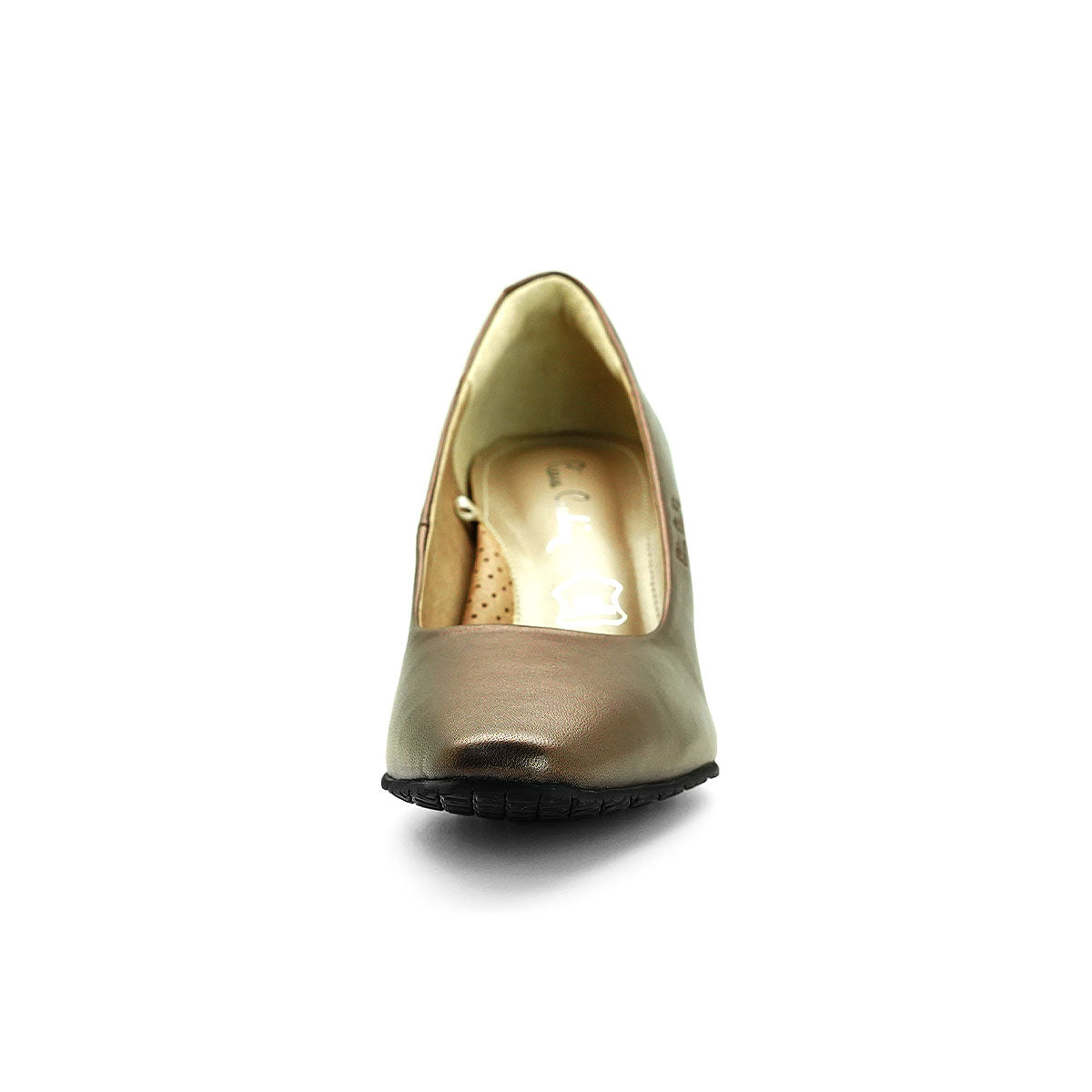 Pierre Cardin Women's High-Heels Pumps - Comfortable and soft, made from ស្បែកពិតប្រាកដ, Bronze-Gold Color, Size | ស្បែកជើងកែងខ្ពស់ - 23WD316