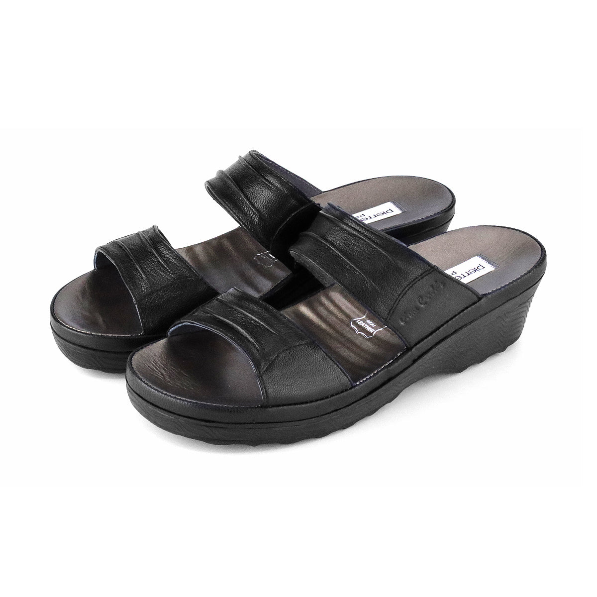 Pierre Cardin Women's Leather Wedge Sandals – Elegant Style & Supreme Comfort 24SS341