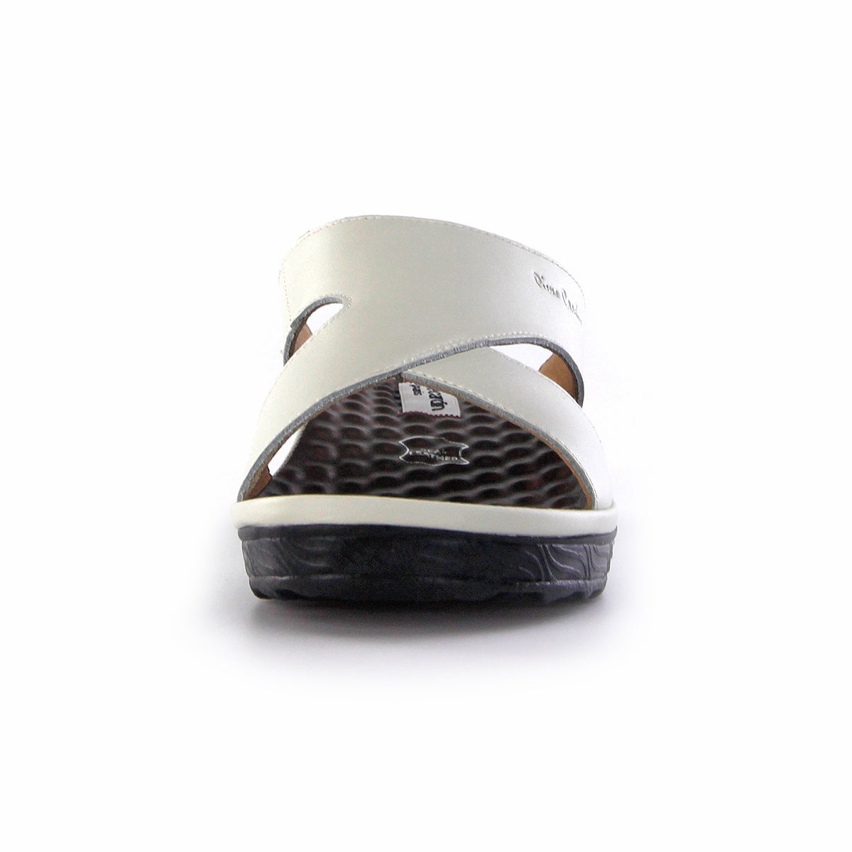 ស្បែកជើងនារី Pierre Cardin ស្បែកសុទ្ធ ទន់ស្រួលពាក់ មានខ្សែរ ពណ៌ស ម៉ូដែល 26SS409