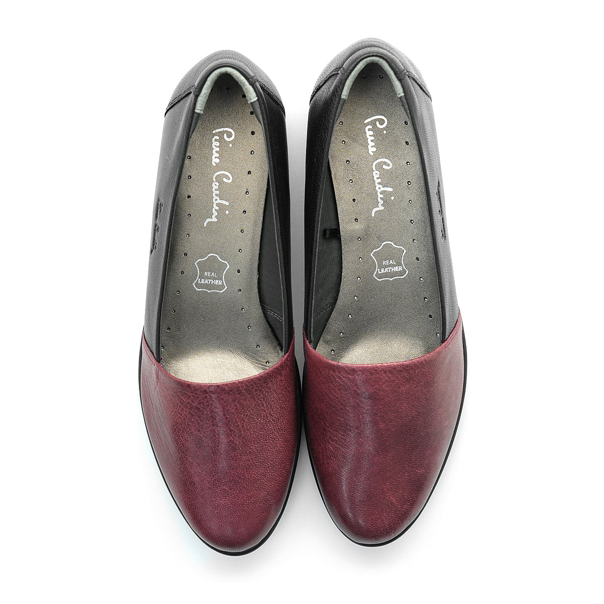 ស្បែកជើងសំប៉ែតនារី Pierre Cardin ទន់ស្រួលពាក់ ផលិតពីស្បែកសុទ្ធ ពណ៌ខ្មៅ ម៉ូដែល 27WC455