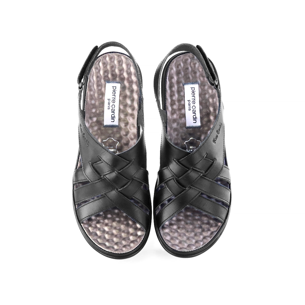 ស្បែកជើងនារី Pierre Cardin ស្បែកជើងធម្មតារបស់ស្ត្រី ស្បែកជើងកែងជើងរាបស្មើ ទន់ស្រួលពាក់ ផលិតពីស្បែកពិតប្រាកដ ពណ៌ក្រហម ទំហំ 36 37 38 39 40 ម៉ូដែល 27WS445