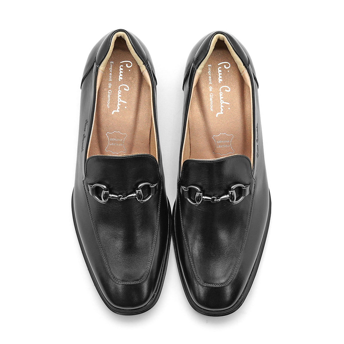 ស្បែកជើងកែងរបស់ស្ត្រី Pierre Cardin ផលិតពីស្បែកសុទ្ធ ពណ៌ខ្មៅ ម៉ូដែល 30TC113