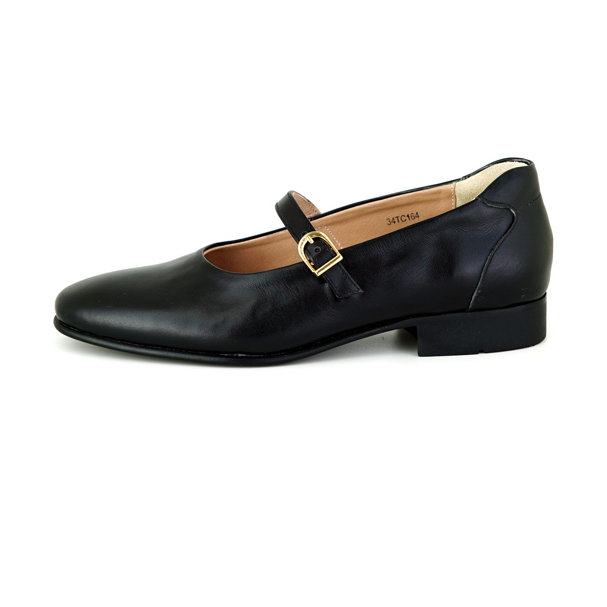 ស្បែកជើងសំប៉ែត Mary Jane របស់ស្ត្រី Pierre Cardin ផលិតពីស្បែកពិតប្រាកដ ពណ៌ត្នោតខ្ចី ម៉ូដែល 34TC164