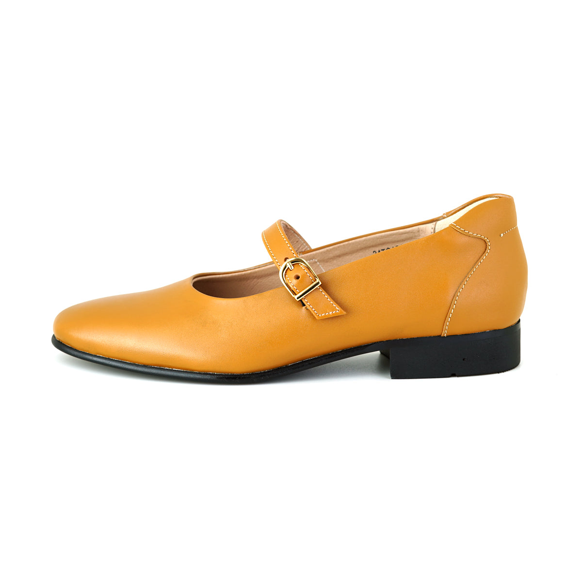 ស្បែកជើងសំប៉ែត Mary Jane របស់ស្ត្រី Pierre Cardin ផលិតពីស្បែកពិតប្រាកដ ពណ៌ត្នោតខ្ចី ម៉ូដែល 34TC164