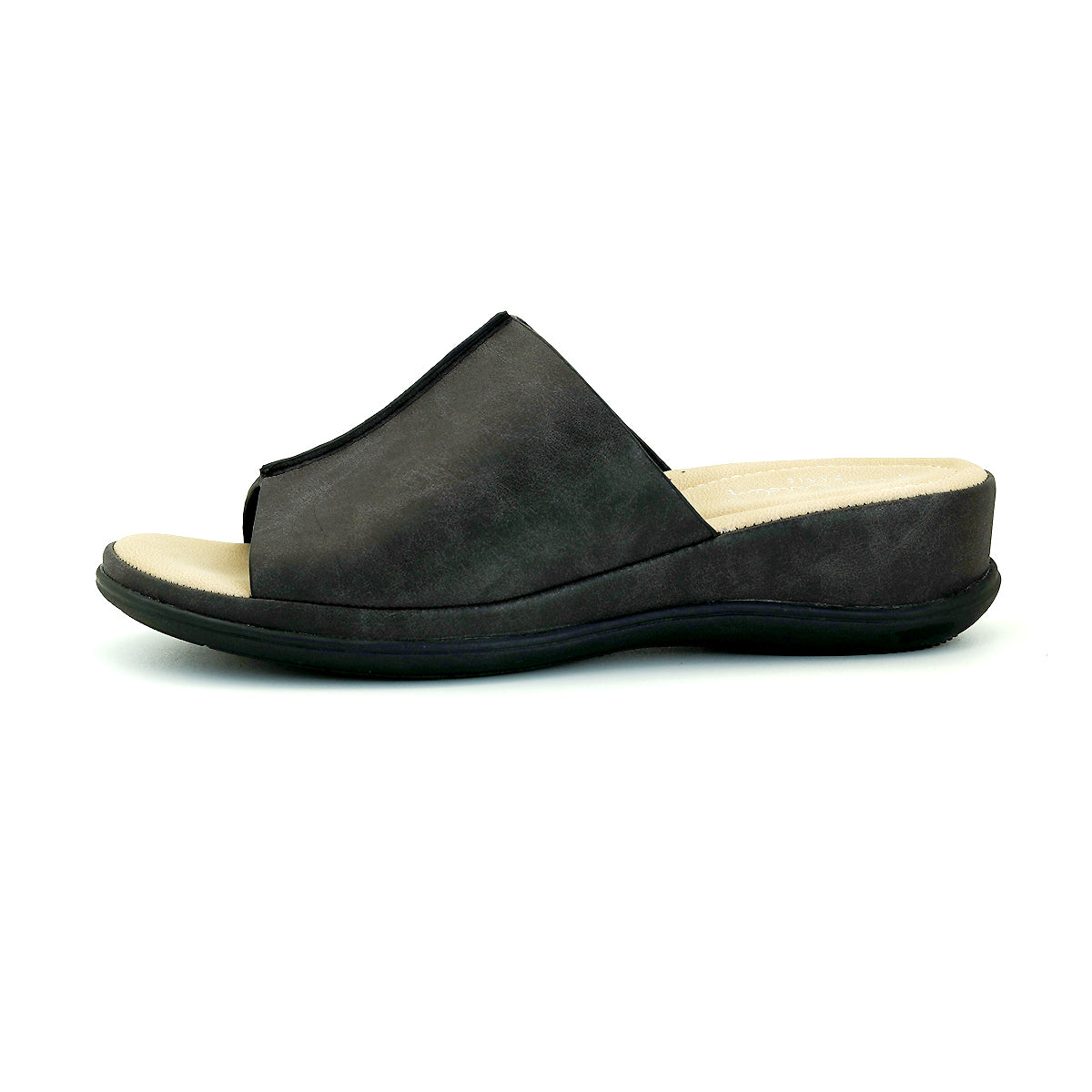 ស្បែកជើងនារី Pierre Cardin ស្បែកជើងប៉ាតាសុខភាព ទន់ស្រួលពាក់ ផលិតពីស្បែកសុទ្ធ ពណ៌ខៀវ ម៉ូដែល 53BS150