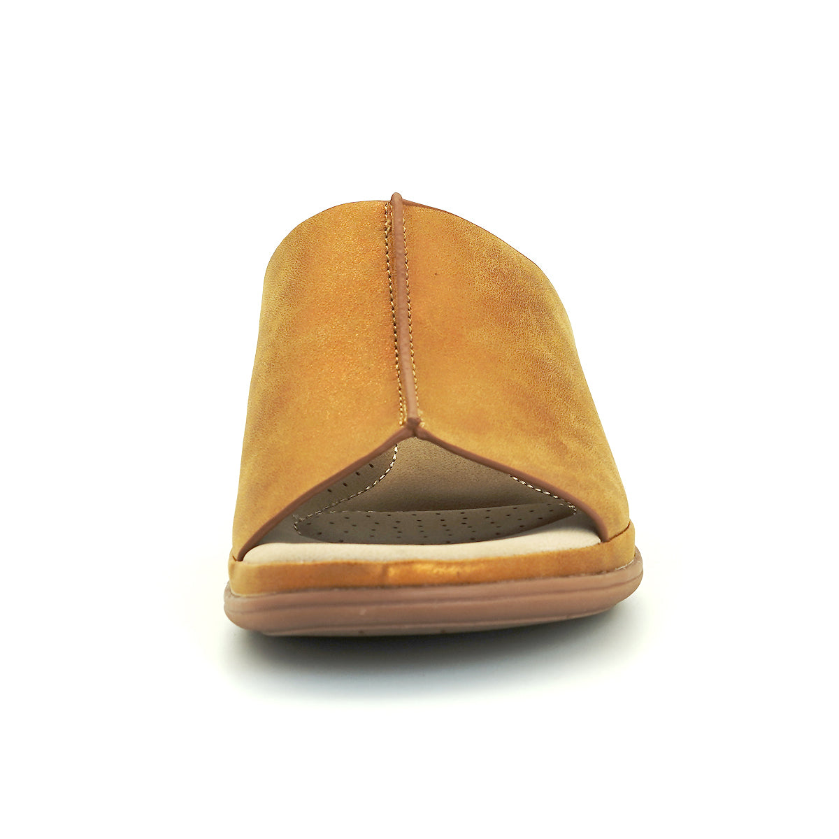 ស្បែកជើងនារី Pierre Cardin ស្បែកជើងប៉ាតាសុខភាព ទន់ស្រួលពាក់ ផលិតពីស្បែកសុទ្ធ ពណ៌ខៀវ ម៉ូដែល 53BS150