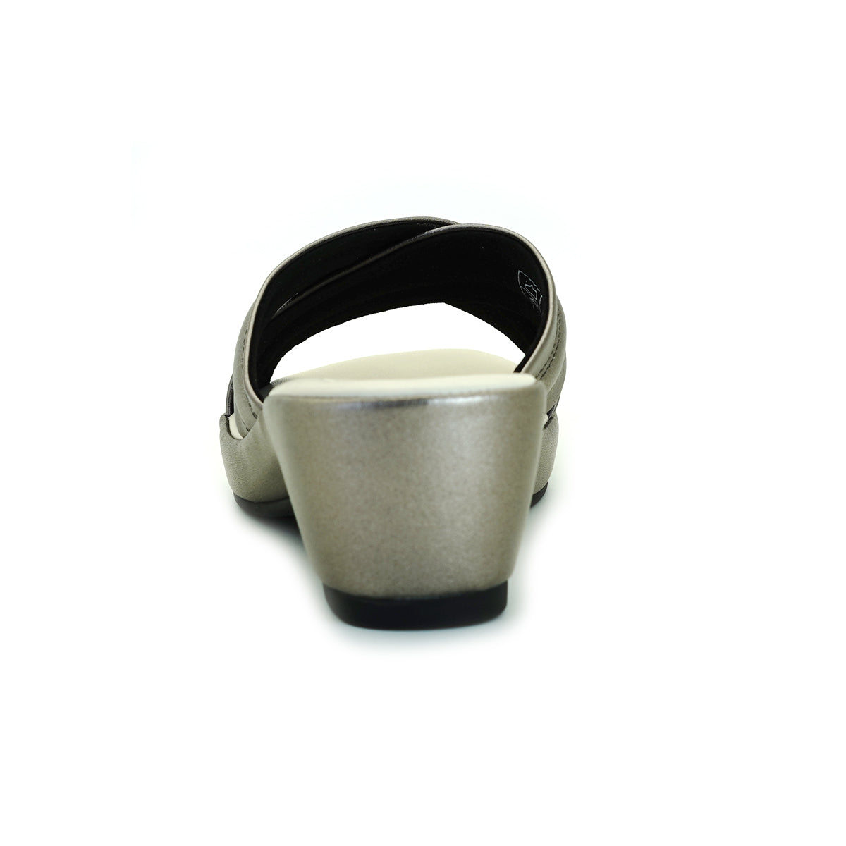 ស្បែកជើងនារី Pierre Cardin ស្បែកជើងប៉ាតាសុខភាព ទន់ស្រួលពាក់ ផលិតពីស្បែកសុទ្ធ ប្រផេះ ម៉ូដែល 53BS151