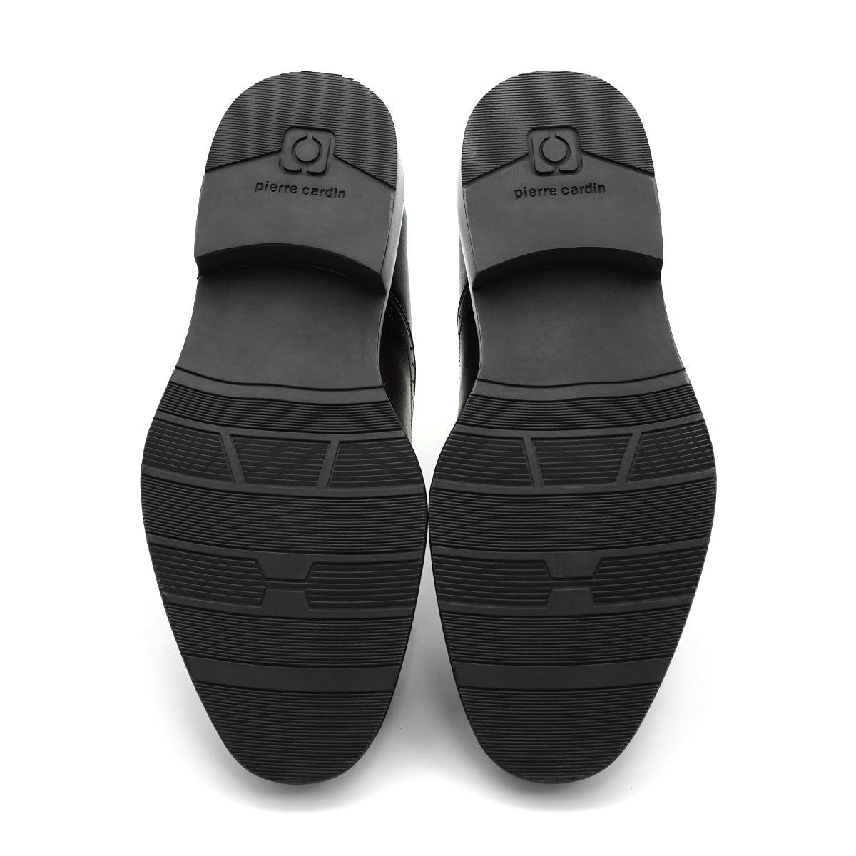 ស្បែកជើងបុរស Pierre Cardin ស្បែកជើងស្បែកក្រណាត់ ទន់ស្រួលពាក់ ផលិតពីស្បែកខ្មៅពិត ម៉ូដែល 80TD122