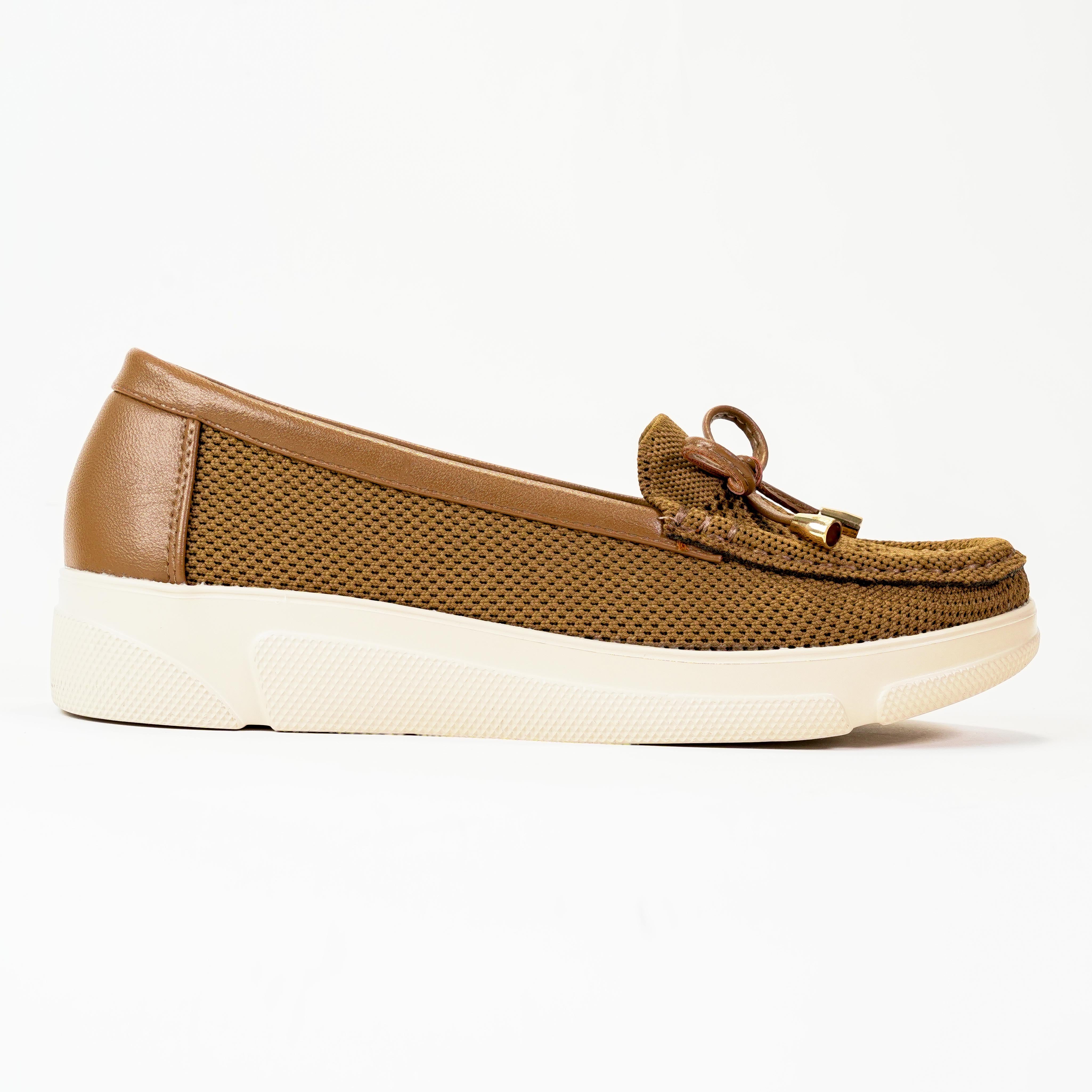 รองเท้า Loafer ผู้หญิง Pierre Cardin ผ้า Knit ผสมหนังสังเคราะห์ น้ำหนักเบา ระบายอากาศดี ใส่สบาย สไตล์โมเดิร์น – Women Shoes 55VD181