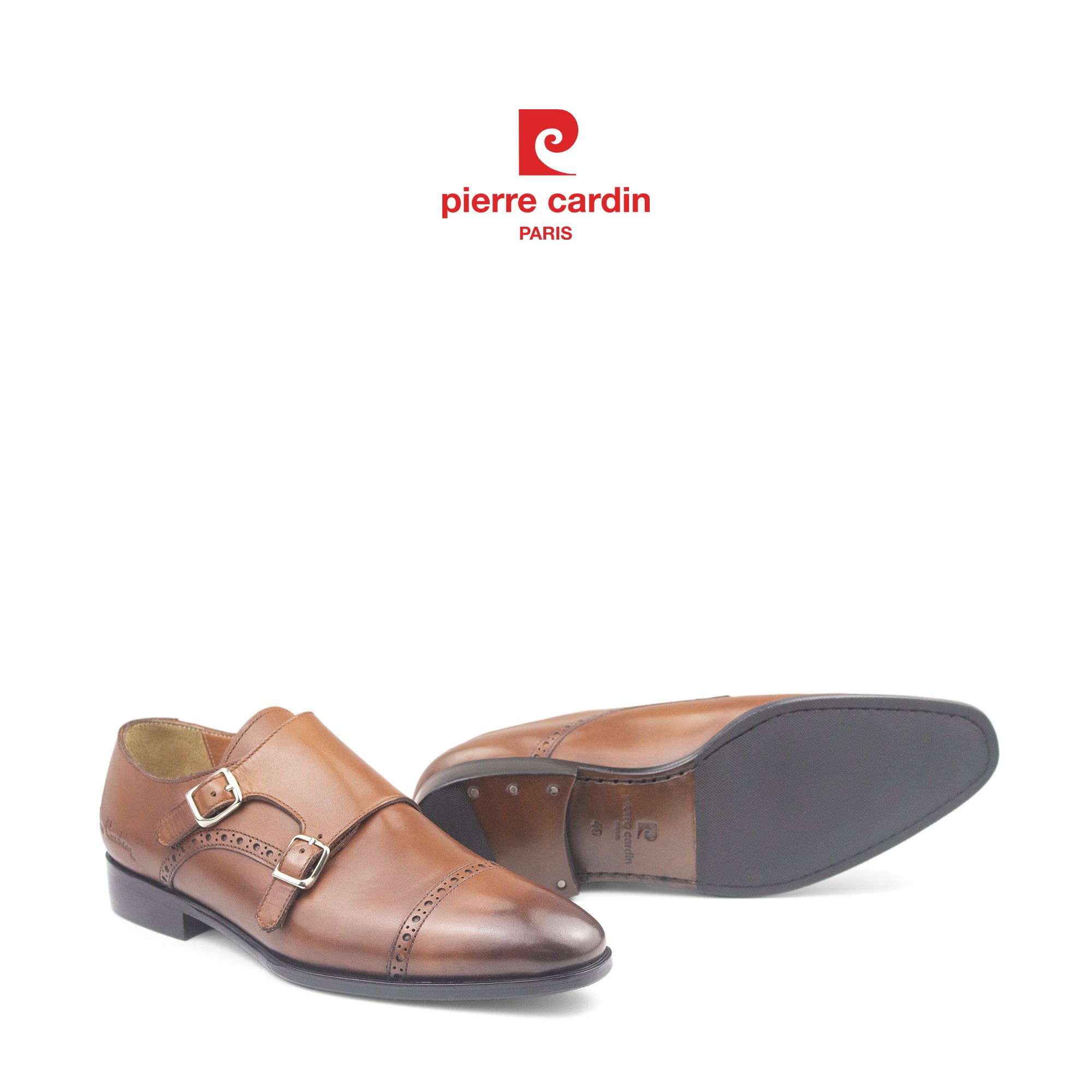 ស្បែកជើងស្បែកបុរស Pierre Cardin Premium Double Monkstrap - PCMFWLH 363