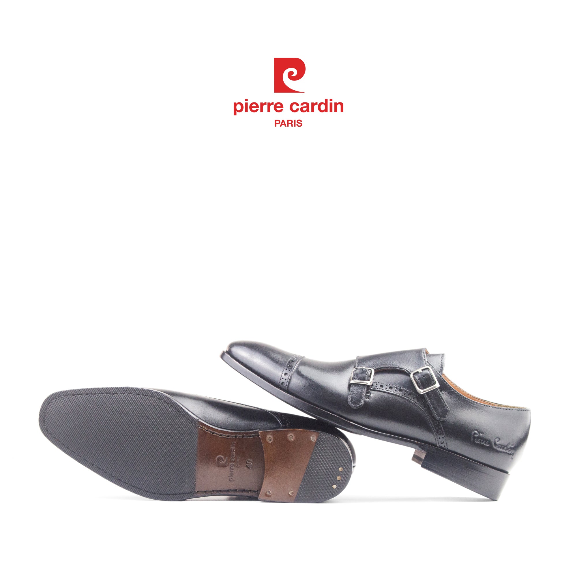 ស្បែកជើងស្បែកបុរស Pierre Cardin Premium Double Monkstrap - PCMFWLH 363