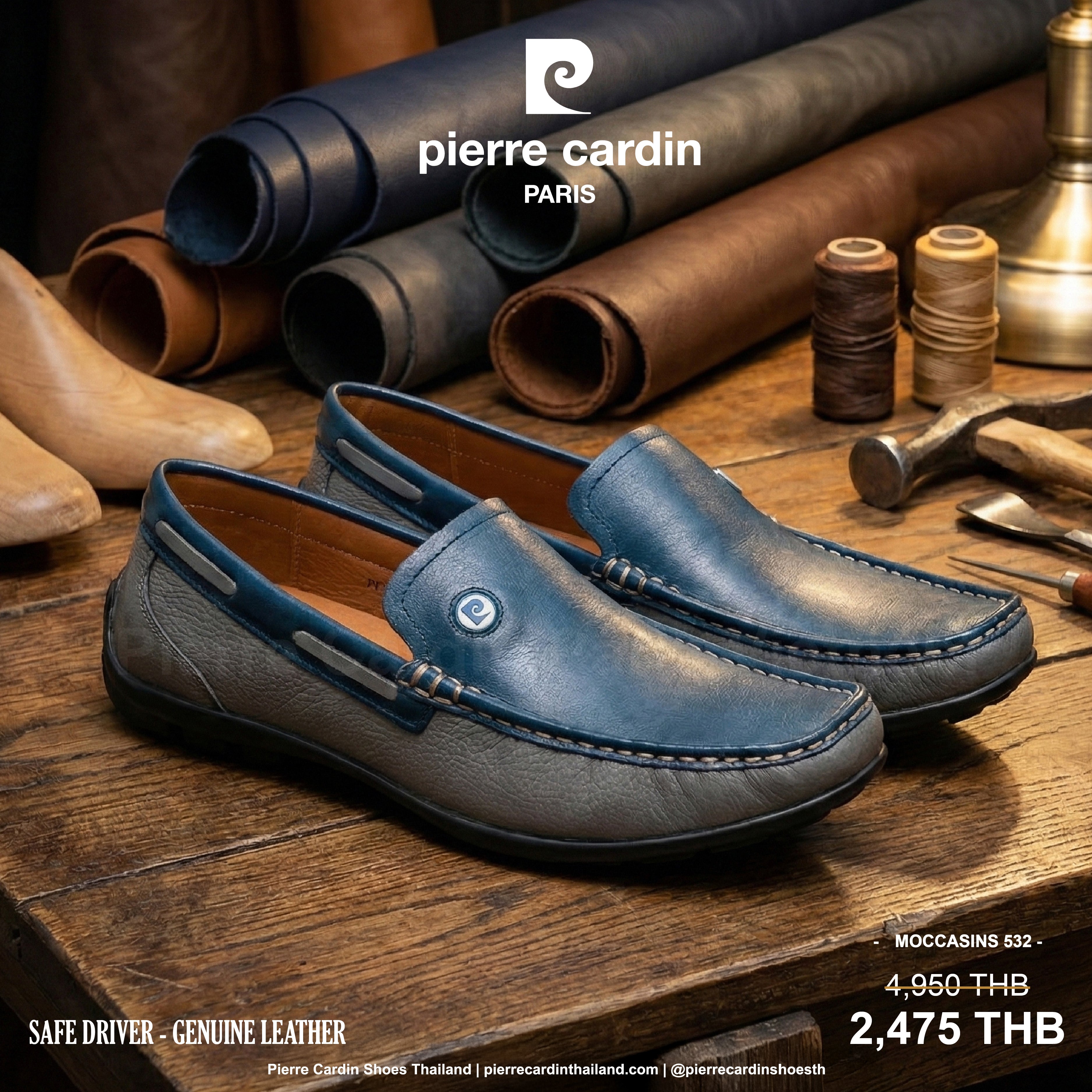 Pierre Cardin Driving Moccasins Shoes - PCMFWL 532