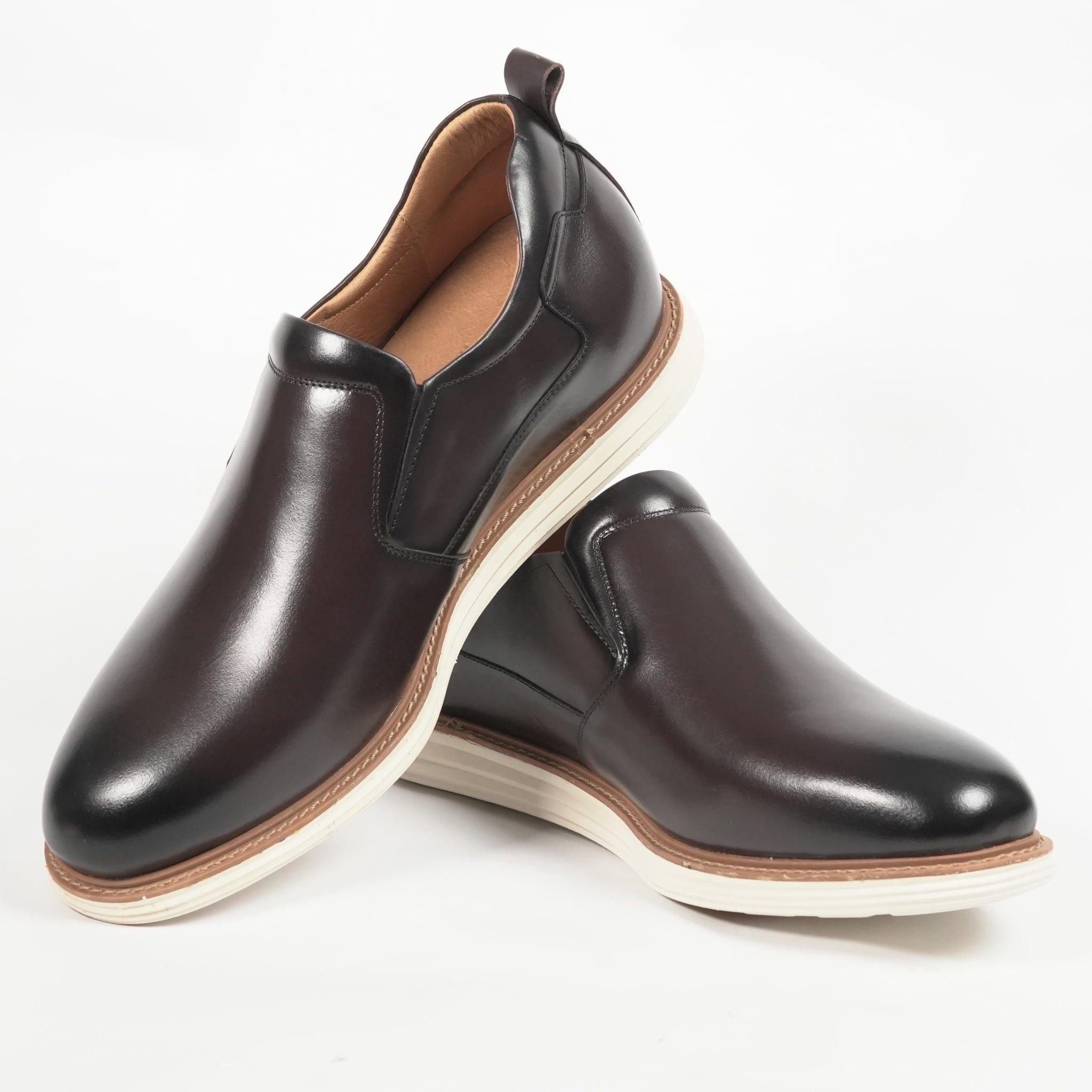 Pierre Cardin Plain Toe Loafer Shoes 376 (+6 ซม.)