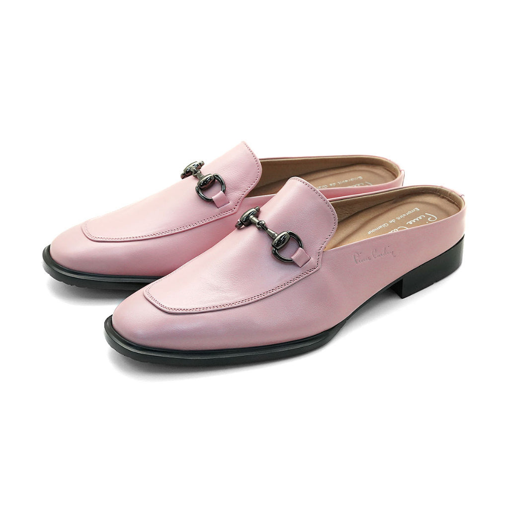 Pierre Cardin รองเท้าผู้หญิง ส้นแบน เปิดส้น ผลิตจากหนังแท้ สีชมพู รุ่น 30TC114