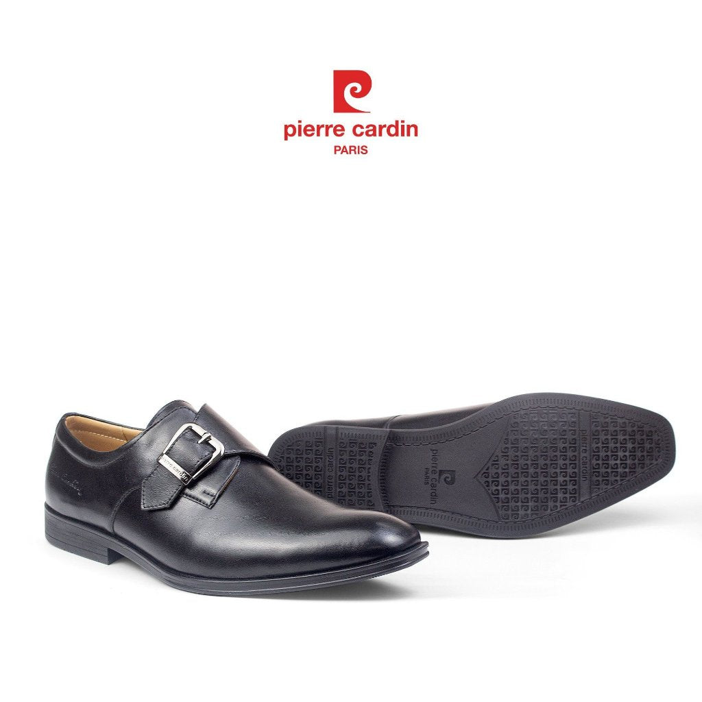 รองเท้าหนังผู้ชาย Pierre Cardin ฝรั่งเศส ของแท้ หนังวัวแท้ ดีไซน์ตัวล็อกแฟชั่น พื้นยางหล่อพรีเมียม รุ่น 778