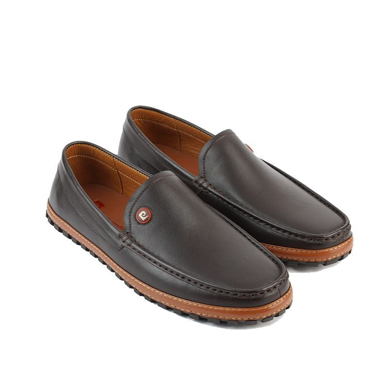 รองเท้าหนังผู้ชายแบบสวม Pierre Cardin แท้จากฝรั่งเศส หนังวัวนัปปาพรีเมียม ประดับโลโก้อย่างประณีต หรูหรา รุ่น 753