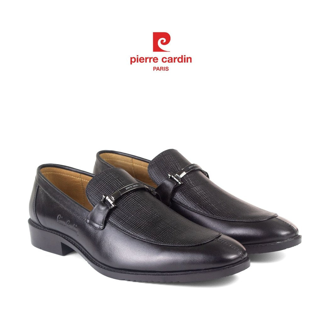 รองเท้าหนัง Loafer ผู้ชาย Pierre Cardin หนังวัวพรีเมียม ตกแต่งซิปพร้อมอุปกรณ์โลโก้ รุ่น 783