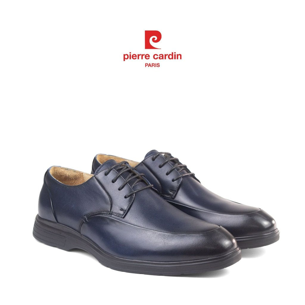 รองเท้าหนังผูกเชือกผู้ชาย Pierre Cardin หนังวัวแท้ พื้นยางกันลื่น สูง 3 ซม. รุ่น 788