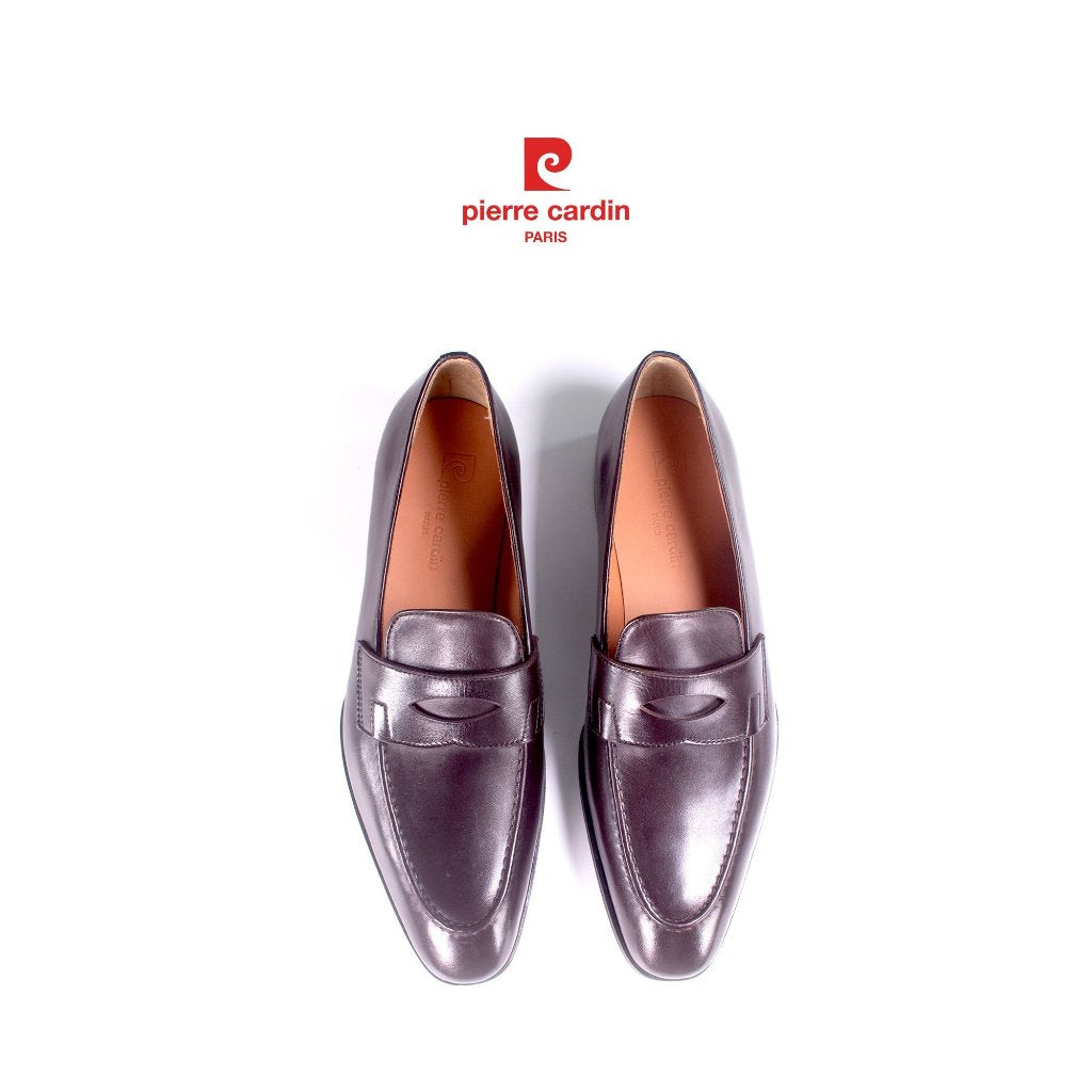 รองเท้าหนังผู้ชาย Pierre Cardin ทรง Loafer หนังวัวแท้ พื้นหนังตัดเย็บพิเศษกันลื่น ของแท้ รุ่น 361