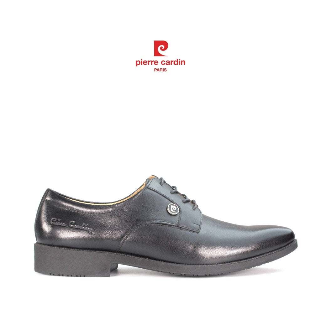 รองเท้าหนังผู้ชาย Pierre Cardin ฝรั่งเศส สไตล์ Derby หนังวัวแท้ พื้นยาง รุ่น 766