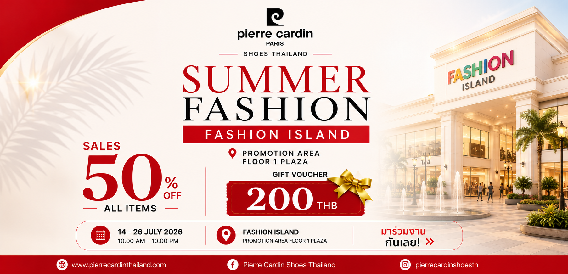 Pierre Cardin Shoes Thailand - Summer Fashion 2026 at Fashion Island