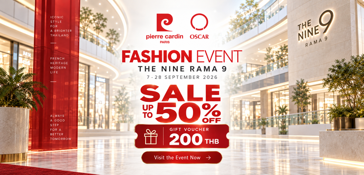 Pierre Cardin Terminal 21 Rama 3 Sale 2026: ลดสูงสุด 50% พร้อมรับ Gift Voucher 200 บาท