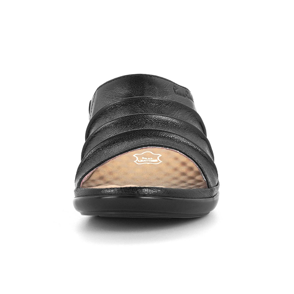 ស្បែកជើងនារី Pierre Cardin ស្បែកជើងប៉ាតា ស្បែកជើងផ្ទាត់ ទន់ស្រួលពាក់ ផលិតពីស្បែកសុទ្ធ ម៉ាក Berry Red ម៉ូឌែល 20SS230 