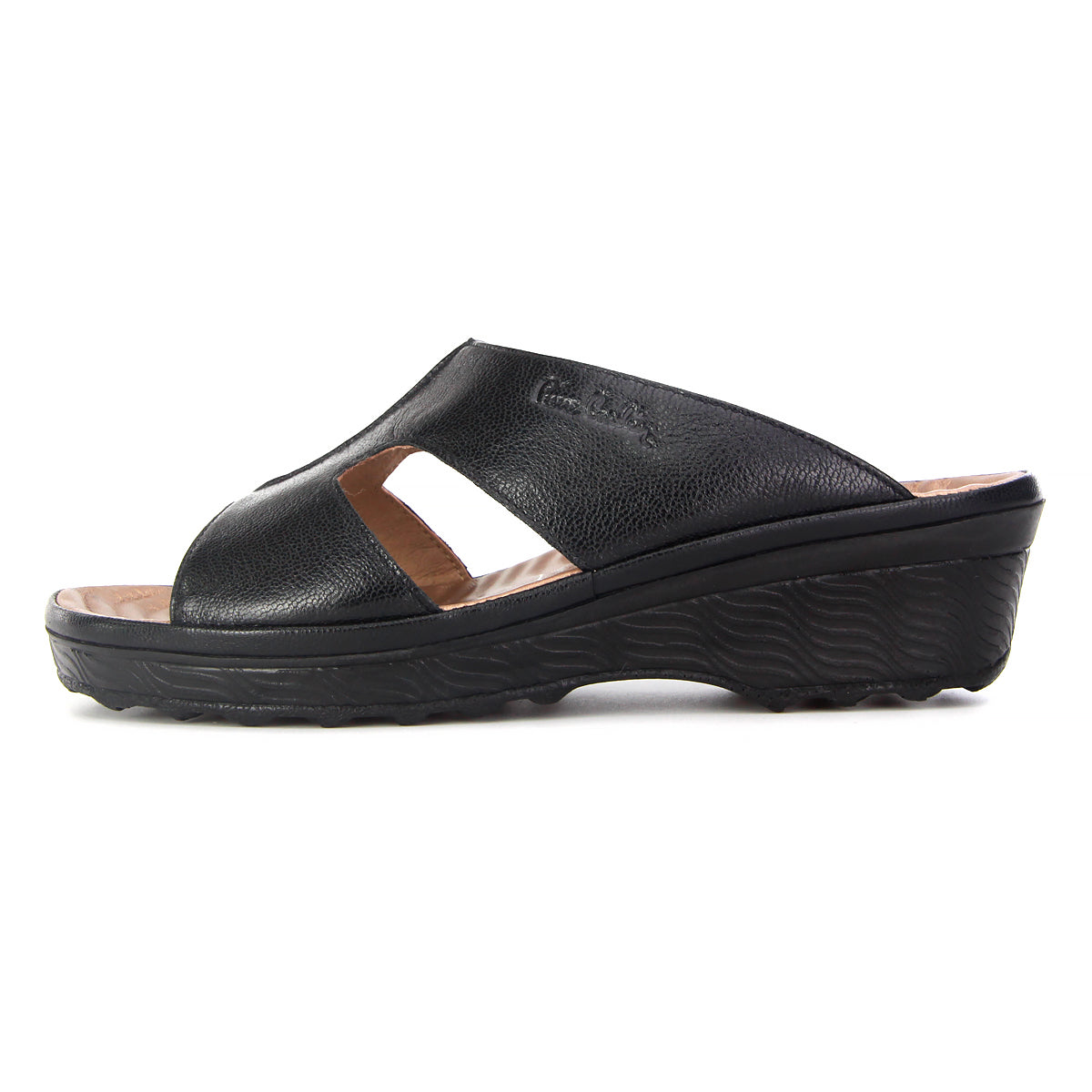 ស្បែកជើងនារី Pierre Cardin ស្បែកពិតប្រាកដ ទន់ស្រួលពាក់ ស្ទីលរអិល/មានខ្សែ ពណ៌ត្នោតខ្ចី ម៉ូដែល 21SS244 