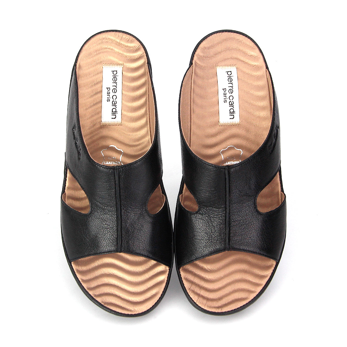 ស្បែកជើងនារី Pierre Cardin ស្បែកពិតប្រាកដ ទន់ស្រួលពាក់ ស្ទីលរអិល/មានខ្សែ ពណ៌ត្នោតខ្ចី ម៉ូដែល 21SS244 