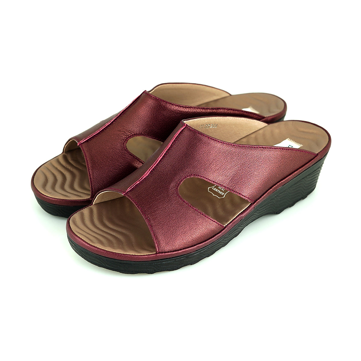 ស្បែកជើងនារី Pierre Cardin ស្បែកពិតប្រាកដ ទន់ស្រួលពាក់ ស្ទីលរអិល/មានខ្សែ ពណ៌ត្នោតខ្ចី ម៉ូដែល 21SS244 
