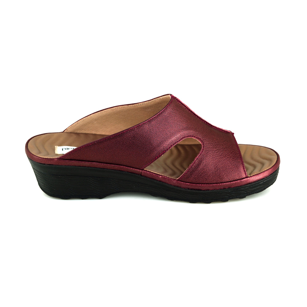 ស្បែកជើងនារី Pierre Cardin ស្បែកពិតប្រាកដ ទន់ស្រួលពាក់ ស្ទីលរអិល/មានខ្សែ ពណ៌ត្នោតខ្ចី ម៉ូដែល 21SS244 