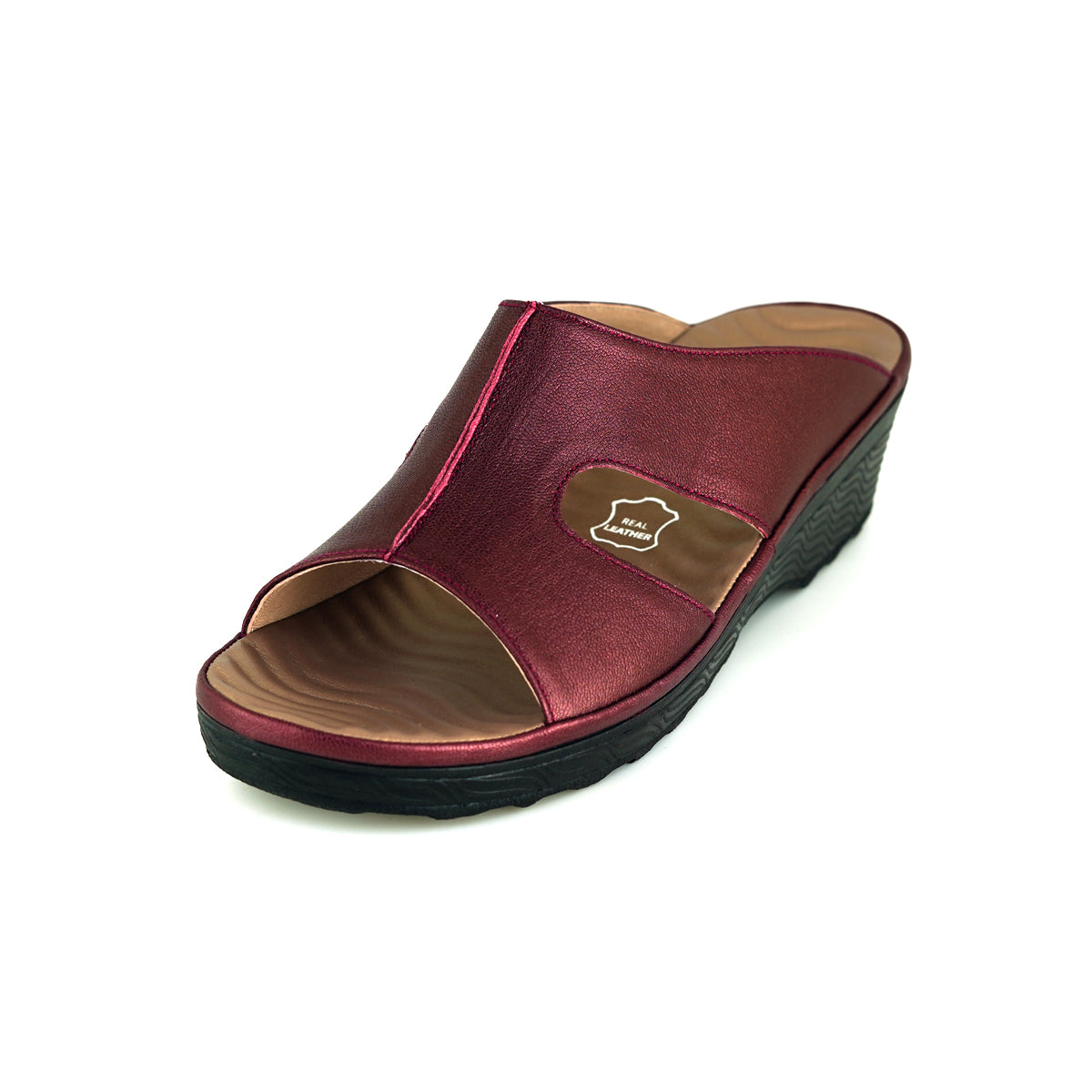 ស្បែកជើងនារី Pierre Cardin ស្បែកពិតប្រាកដ ទន់ស្រួលពាក់ ស្ទីលរអិល/មានខ្សែ ពណ៌ត្នោតខ្ចី ម៉ូដែល 21SS244 