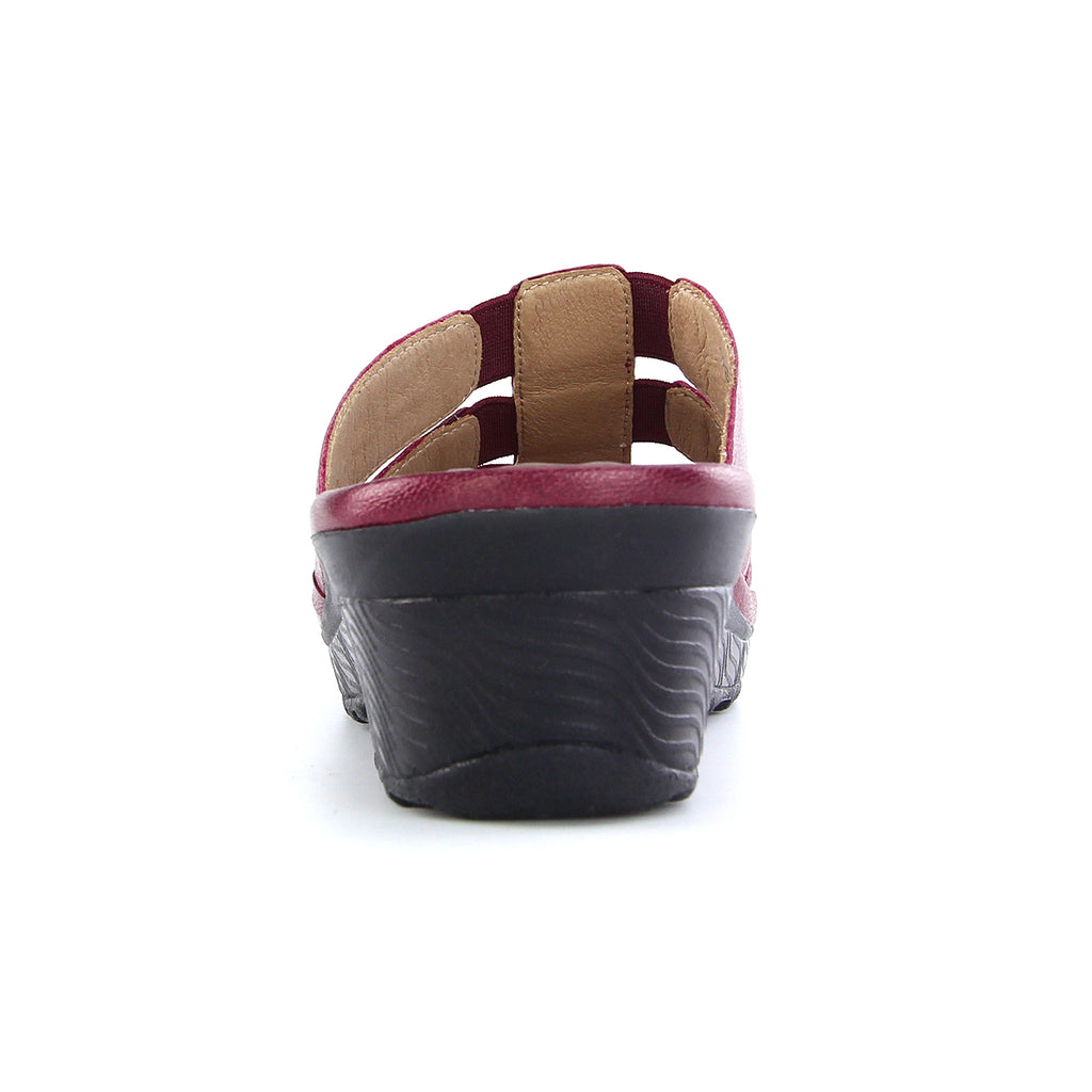 ស្បែកជើងកវែងស្បែកសុទ្ធ Pierre Cardin ពណ៌ក្រហម berry ទំហំ 36-42 ម៉ូដែល 21SS245