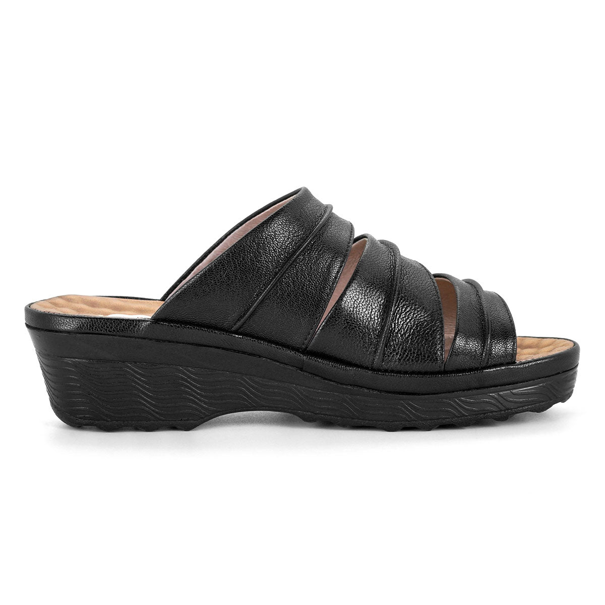 ស្បែកជើងនារី Pierre Cardin ស្បែកជើងប៉ាតា ស្បែកជើងផ្ទាត់ ទន់ស្រួលពាក់ ផលិតពីស្បែកសុទ្ធ ពណ៌ត្នោត ម៉ូដែល 22SS254 