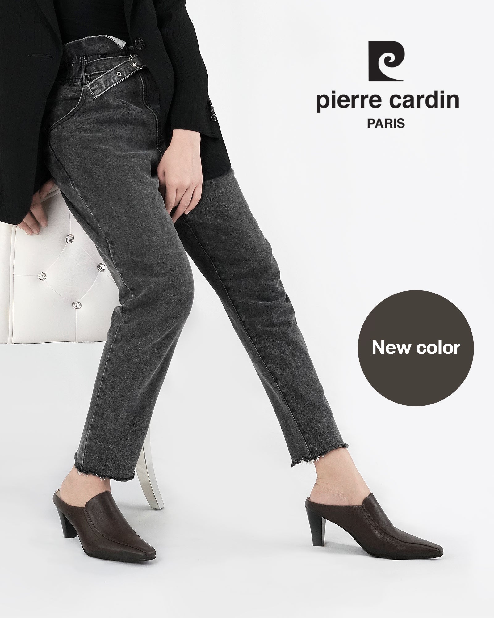 Pierre Cardin Muse ស្បែកជើងកែងខ្ពស់ពណ៌ក្រហម ម៉ូដែល 23SC302