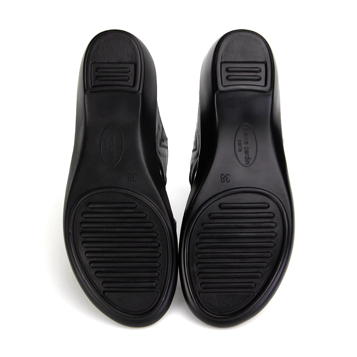 ស្បែកជើងសុខភាពនារី Pierre Cardin ទន់ស្រួលពាក់ ផលិតពីស្បែកពិតប្រាកដ ប្រផេះ ម៉ូដែល 23SS294