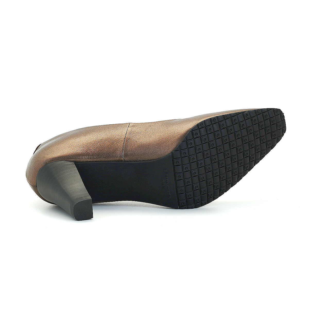 ស្បែកជើងកែងជើងនារី Pierre Cardin ទន់ស្រួលពាក់ ផលិតពីស្បែកសុទ្ធ សំរិទ្ធមាស ទំហំ 23WD314