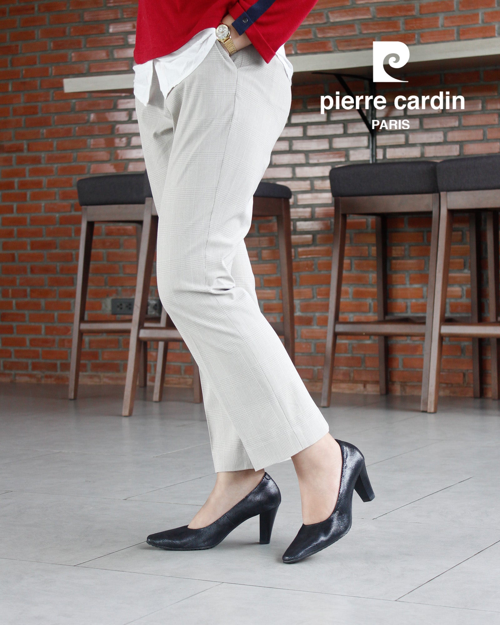 Pierre Cardin Women's High-Heels Pumps - Comfortable and soft, made from ស្បែកពិតប្រាកដ, Bronze-Gold Color, Size | ស្បែកជើងកែងខ្ពស់ - 23WD315