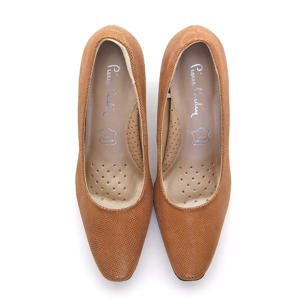 Pierre Cardin Women's High-Heels Pumps - Comfortable and soft, made from ស្បែកពិតប្រាកដ, Bronze-Gold Color, Size | ស្បែកជើងកែងខ្ពស់ - 23WD315