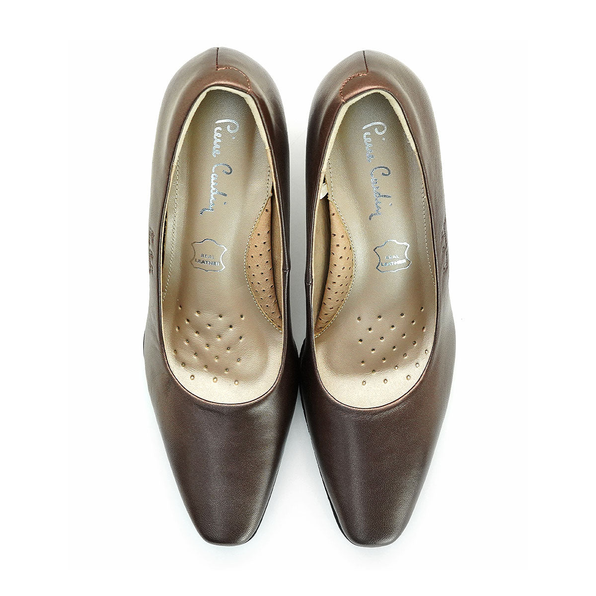 Pierre Cardin Women's High-Heels Pumps - Comfortable and soft, made from ស្បែកពិតប្រាកដ, Bronze-Gold Color, Size | ស្បែកជើងកែងខ្ពស់ - 23WD316