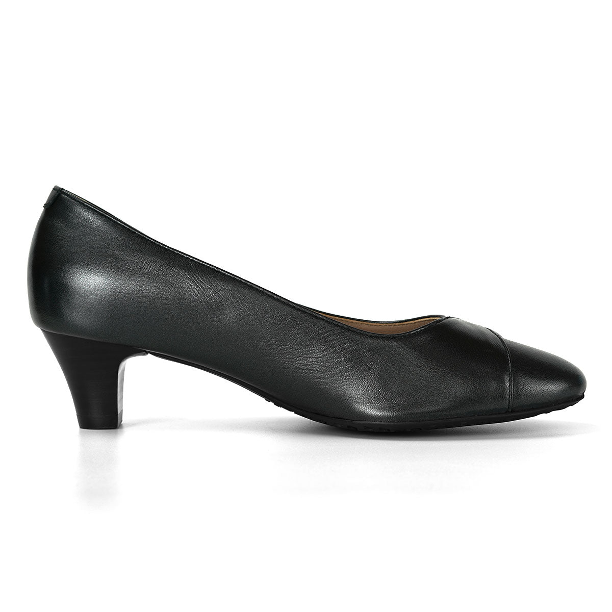 Pierre Cardin รองเท้าส้นกลาง Pump นุ่มสบาย ผลิตจากหนังแท้ สีบรอนซ์ทอง ไซส์ | High-heels Shoes - 23WD327