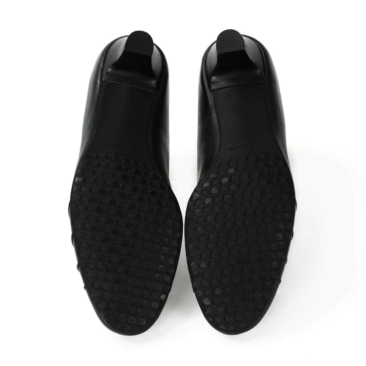 Pierre Cardin รองเท้าส้นกลาง Pump นุ่มสบาย ผลิตจากหนังแท้ สีบรอนซ์ทอง ไซส์ | High-heels Shoes - 23WD327