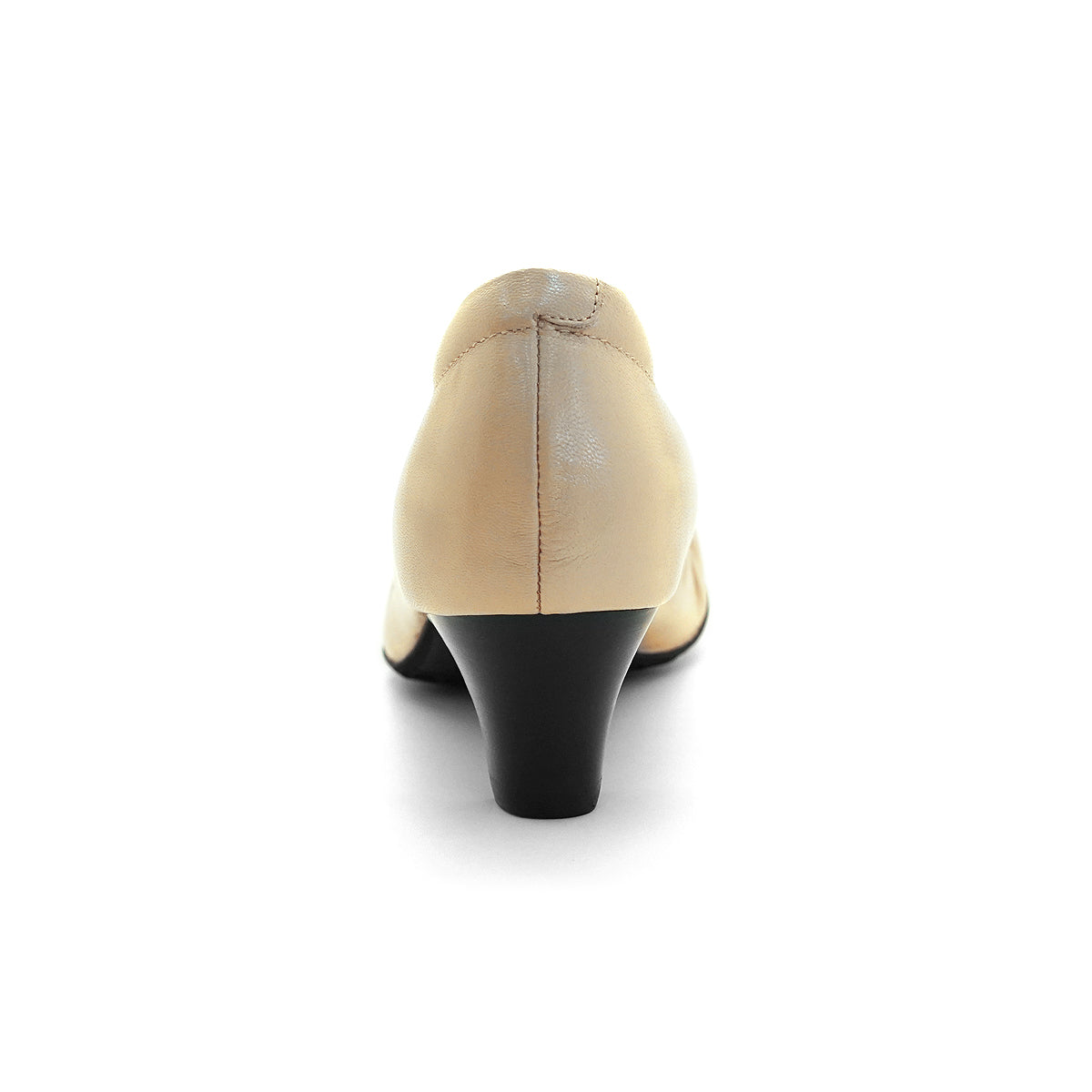 ស្បែកជើងនារី Pierre Cardin កែងជើងខ្ពស់បូមទឹក ទន់ស្រួលពាក់ ផលិតពីស្បែកសុទ្ធ ខ្មៅរលោង ម៉ូដែល 24SD323 