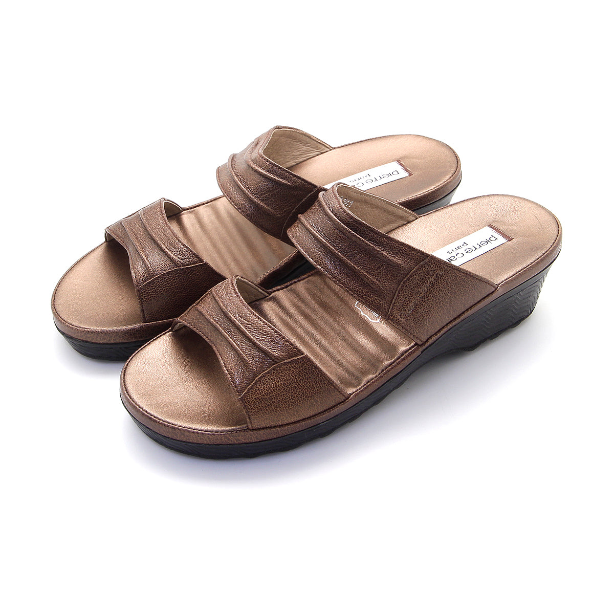 Pierre Cardin Women's Leather Wedge Sandals – Elegant Style & Supreme Comfort 24SS341