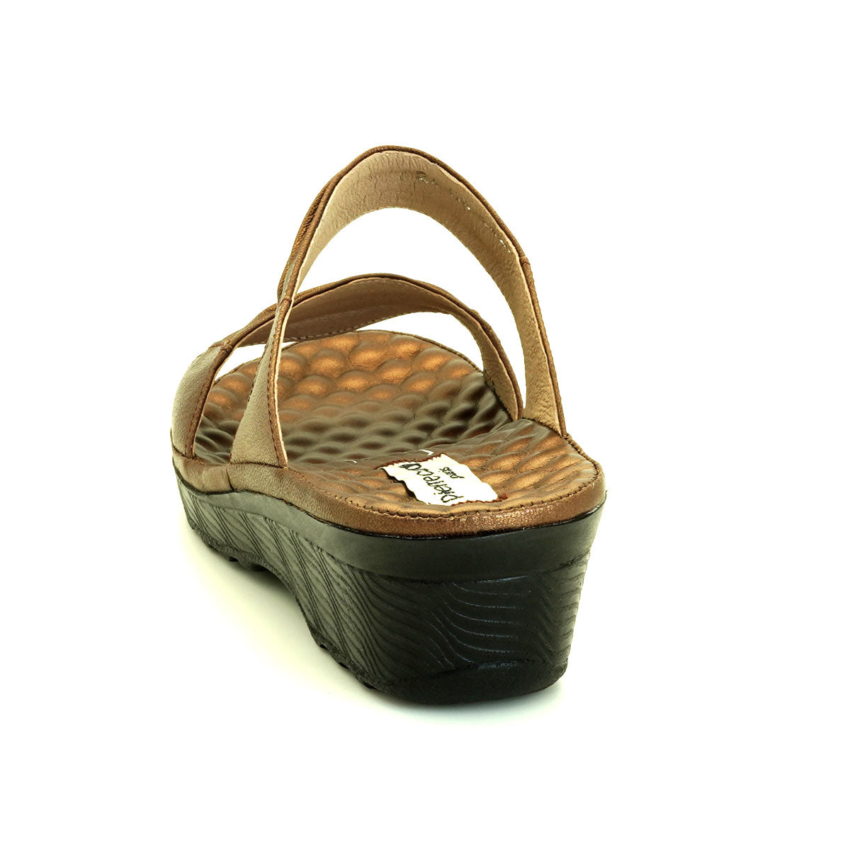 ស្បែកជើងនារី Pierre Cardin ស្បែកជើងប៉ាតា ស្បែកជើងផ្ទាត់ ទន់ស្រួលពាក់ ផលិតពីស្បែកសុទ្ធ ពណ៌ខ្មៅ ម៉ូឌែល 24SS342 